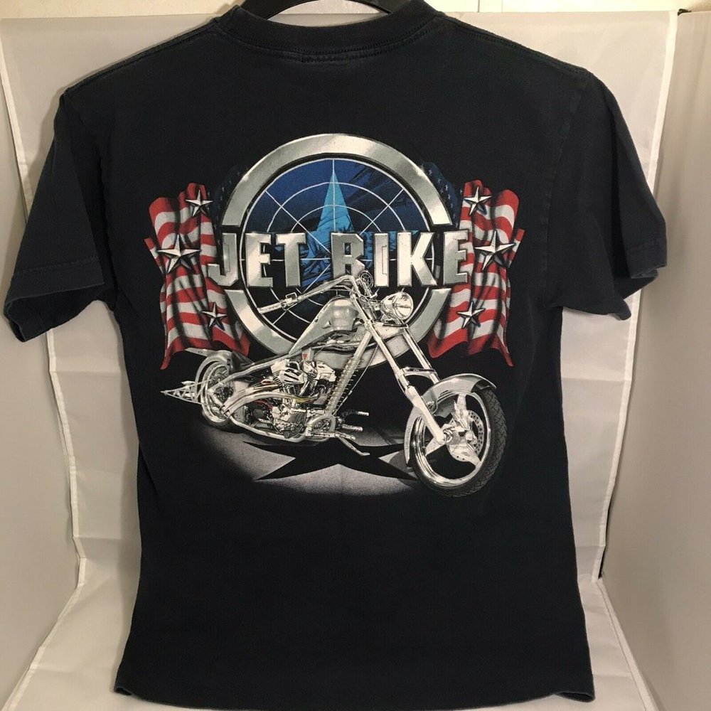 Mens American Chopper Jet Bike T-Shirt M EUC!